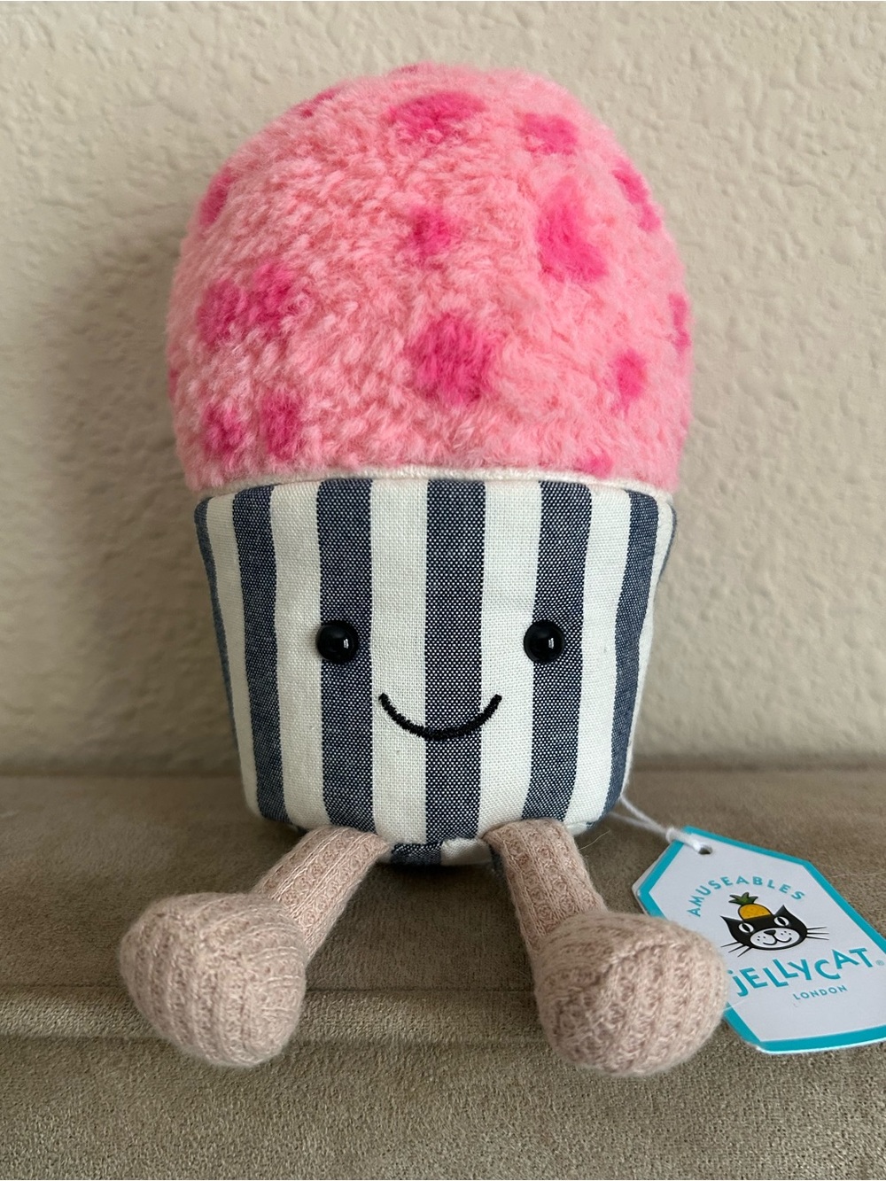 Jellycat Amuseables Gelato Pink Plush Ice Cream Cup Soft Toy Retired Design